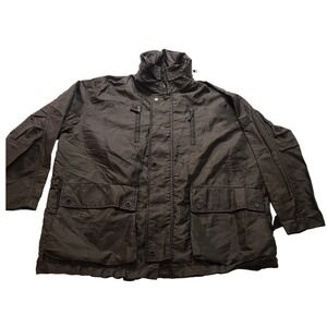 Hugo Boss Sport Men's Active Outdoor Jacket Full Zip Brown Utility Coat XL-XXL